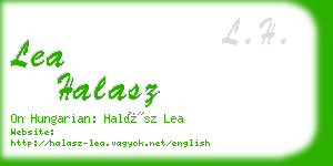 lea halasz business card